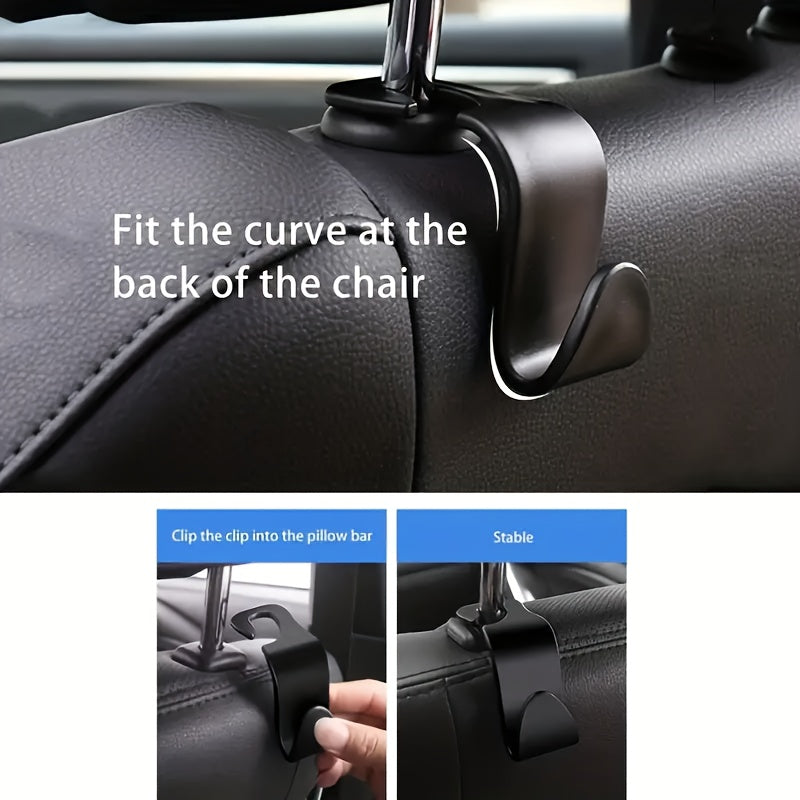 6pcs Car Hooks, Car Seat Back Organizer Hooks, Hidden Small Hooks for Car Interior Use