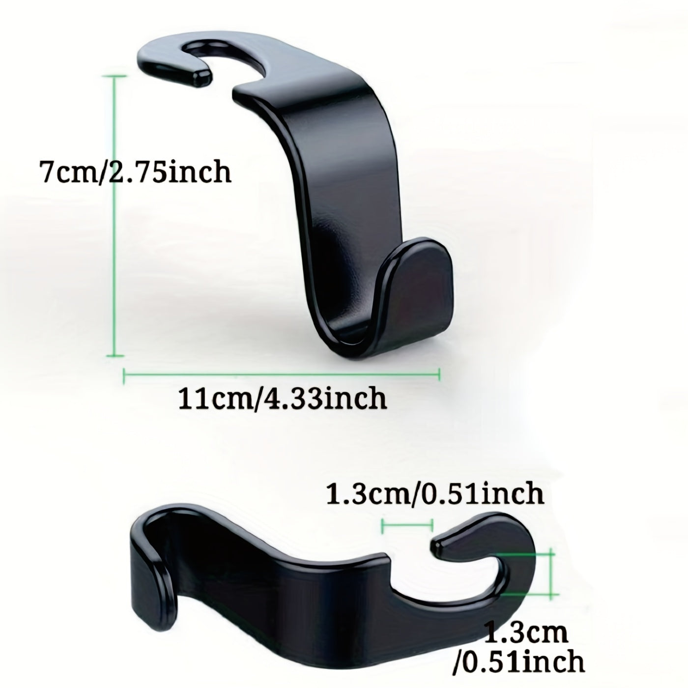 4, 8 Heavy-Duty Car Seat Back Hooks, Suitable for Suvs/Trucks - Shaped Top Hooks with Thick Plastic Hooks, Rotatable And Space-Saving Concealed Storage - Free Installation of Headrests for Organizing Items Such As Wallets., 8